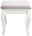 Landscape Hocker CLARA Weißer Hocker mit gepolsterter Sitzfläche in Frontalansicht