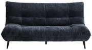 Zweisitziges Sofa in dunkelblauem Stoff, Vorderansicht
