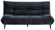 Zweisitziges Sofa in dunkelblauem Stoff, Vorderansicht