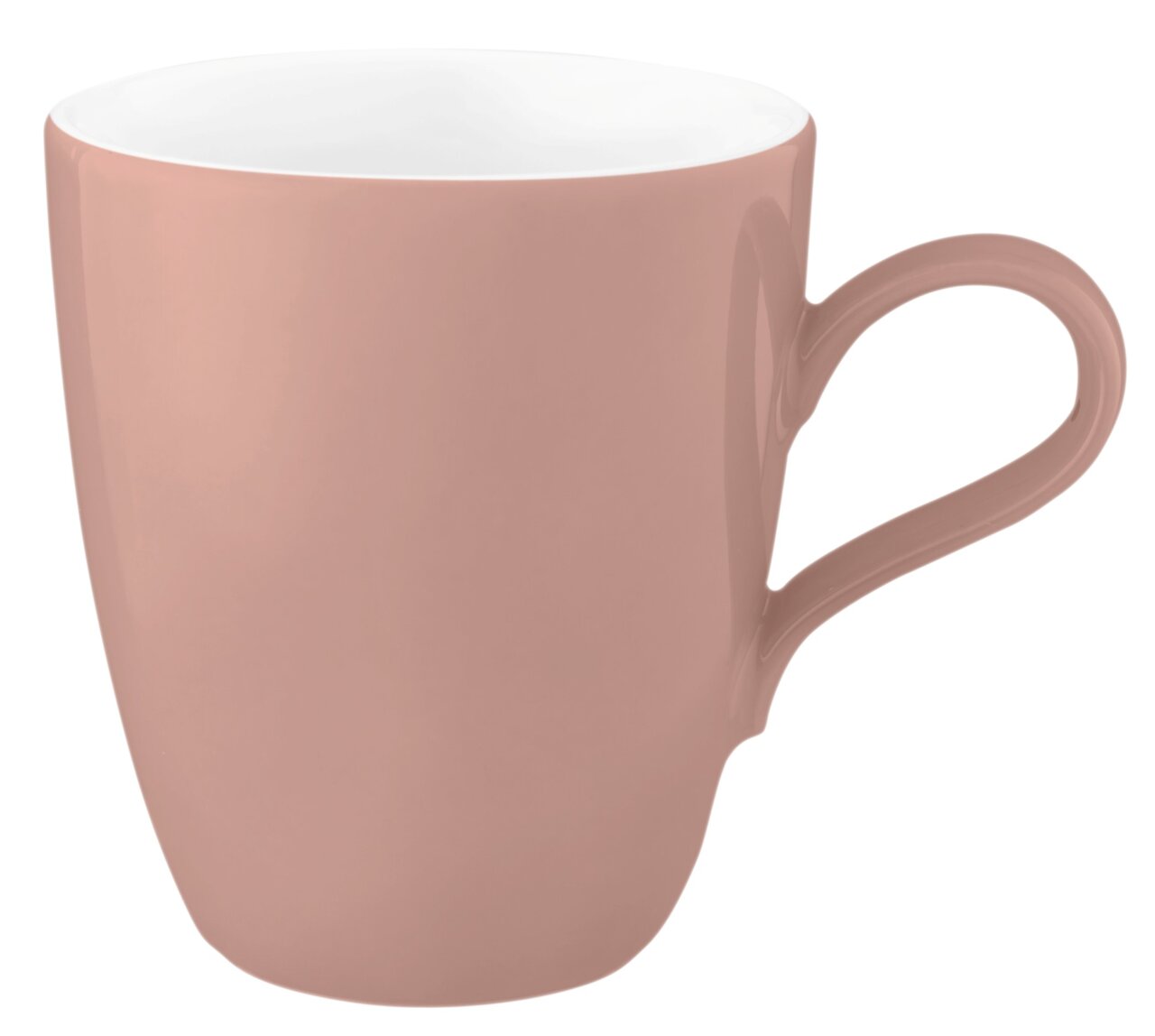 Rosa Becher mit Henkel, 0,40l, seitliche Perspektive