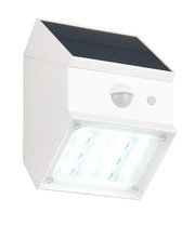 LED-Solar-Außenwandleuchte mit Bewegungssensor, seitliche Perspektive