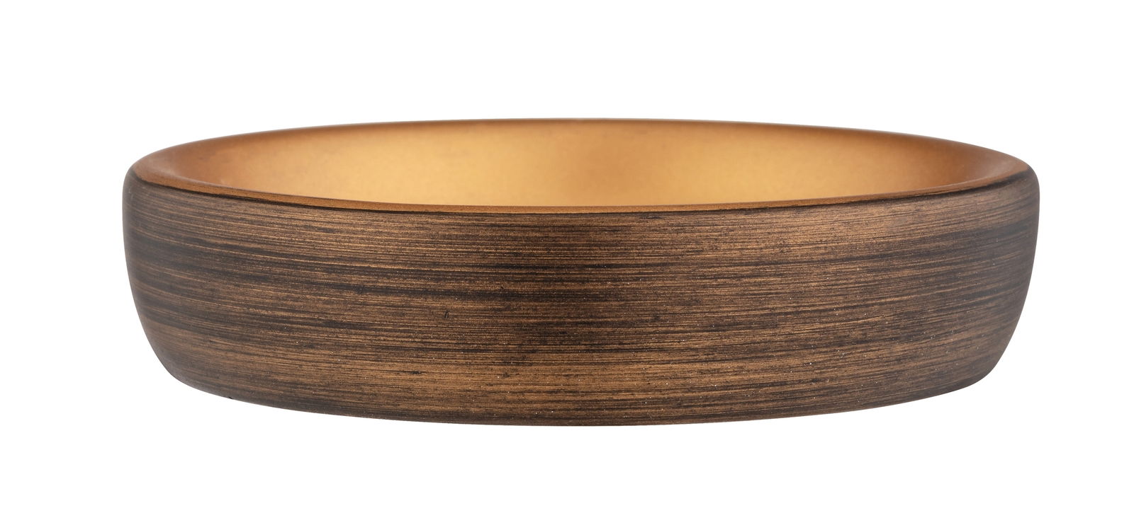 Seifenablage Palena in Bronze, seitliche Perspektive