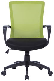 Moderner grüner Drehstuhl mit schwarzem Sitzpolster, Vorderansicht