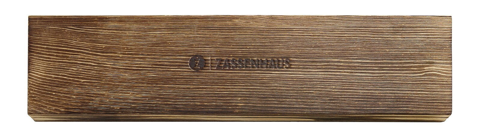Holzblock mit Zassenhaus-Logo, Draufsicht