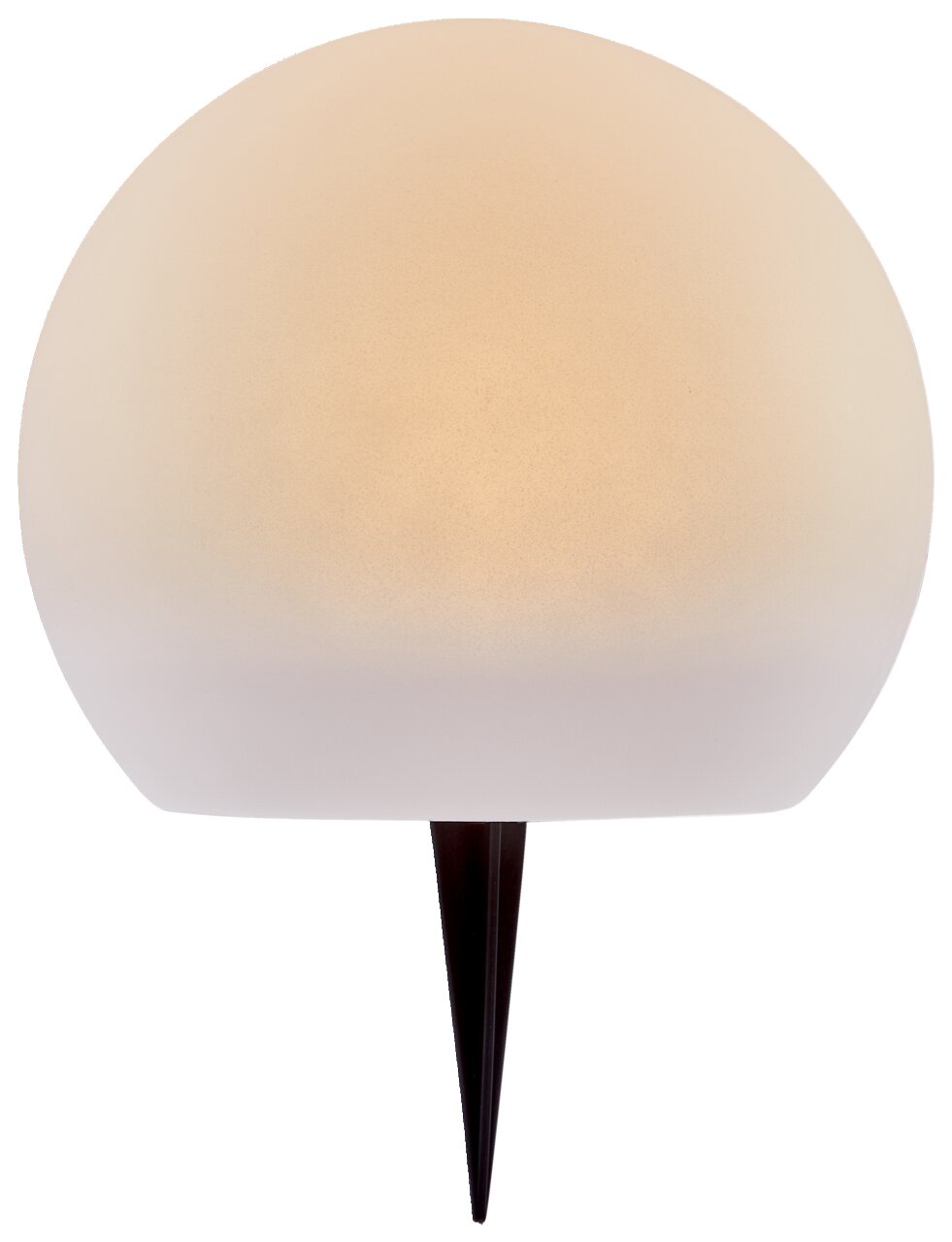 Ambia Garden Solarleuchte BALL Kugelförmige Solarleuchte mit Erdspieß, seitliche Perspektive
