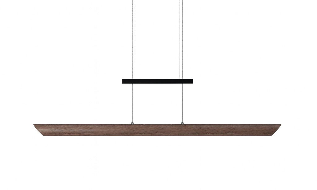 Zurbrüggen LED-hanglamp COLOMBIA Moderne LED-Pendelleuchte aus Holz, seitliche Perspektive