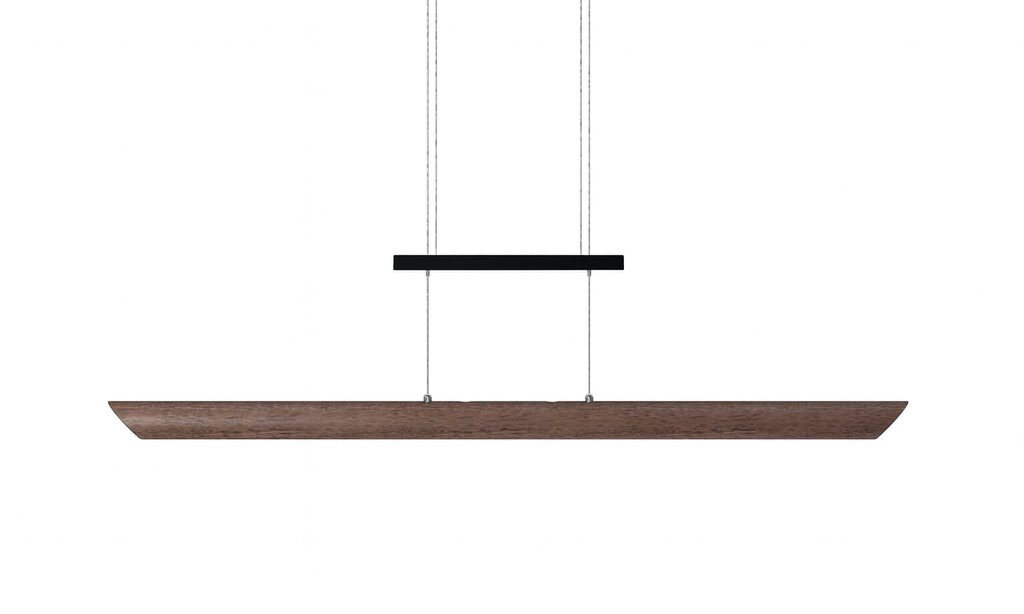 Zurbrüggen LED-Pendelleuchte COLOMBIA Moderne LED-Pendelleuchte aus Holz, seitliche Perspektive