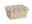 Geflochtener Badkorb mit Deckel in Beige, seitliche Perspektive