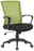 Carryhome Drehstuhl PAN Moderner grüner Drehstuhl mit schwarzem Sitzpolster, seitliche Perspektive