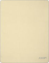 Beige Decke mit JOOP! Logo, Draufsicht