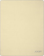 Beige Decke mit JOOP! Logo, Draufsicht