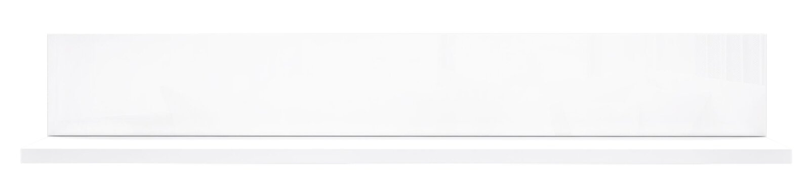 Weißes Wandregal in Frontalansicht