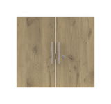 Holztüren-Set mit zwei vertikalen Griffen, frontale Ansicht