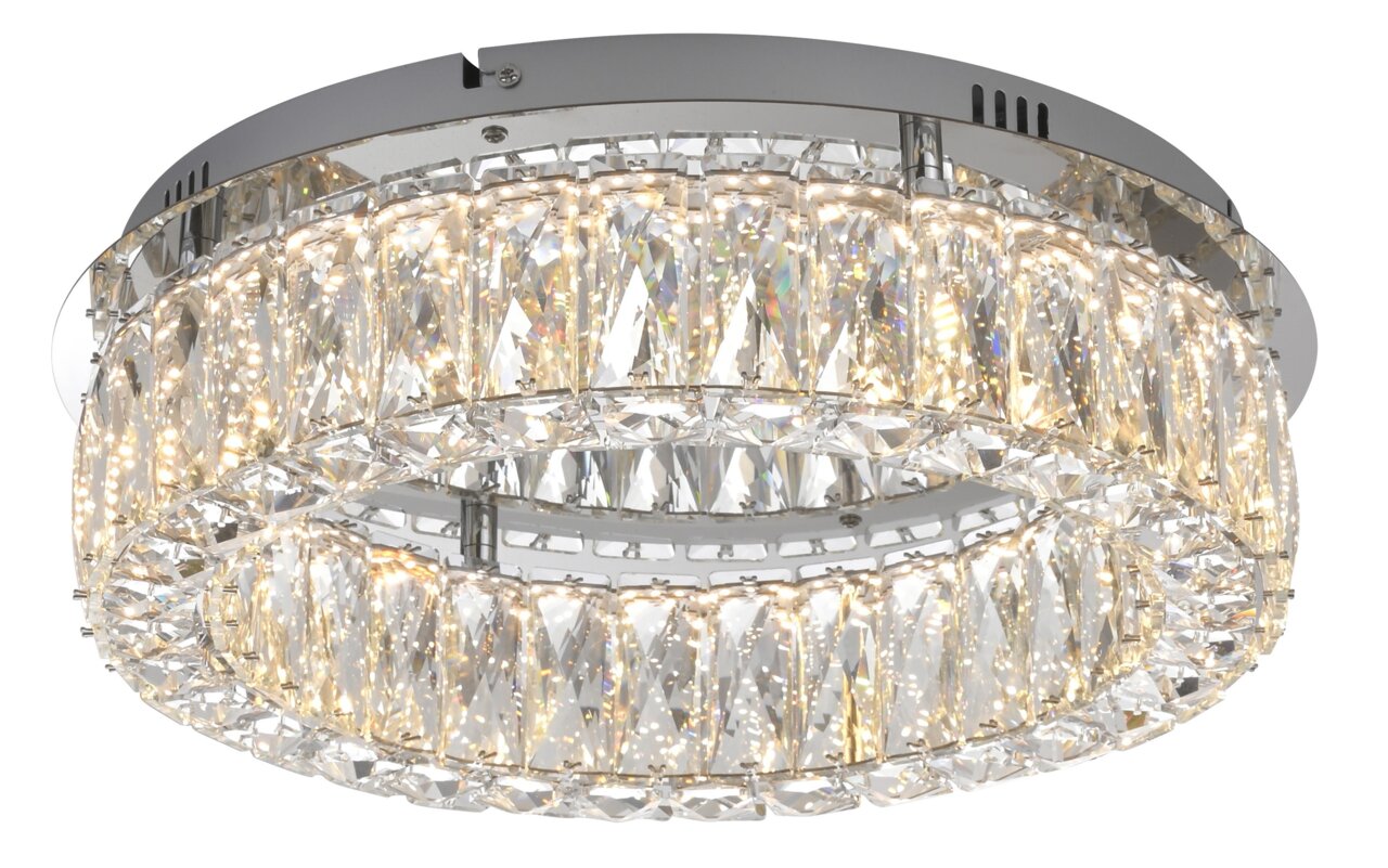 Just Light Deckenleuchte KULUNKA Elegante Deckenleuchte KULUNKA mit funkelnden Kristallen, seitliche Perspektive