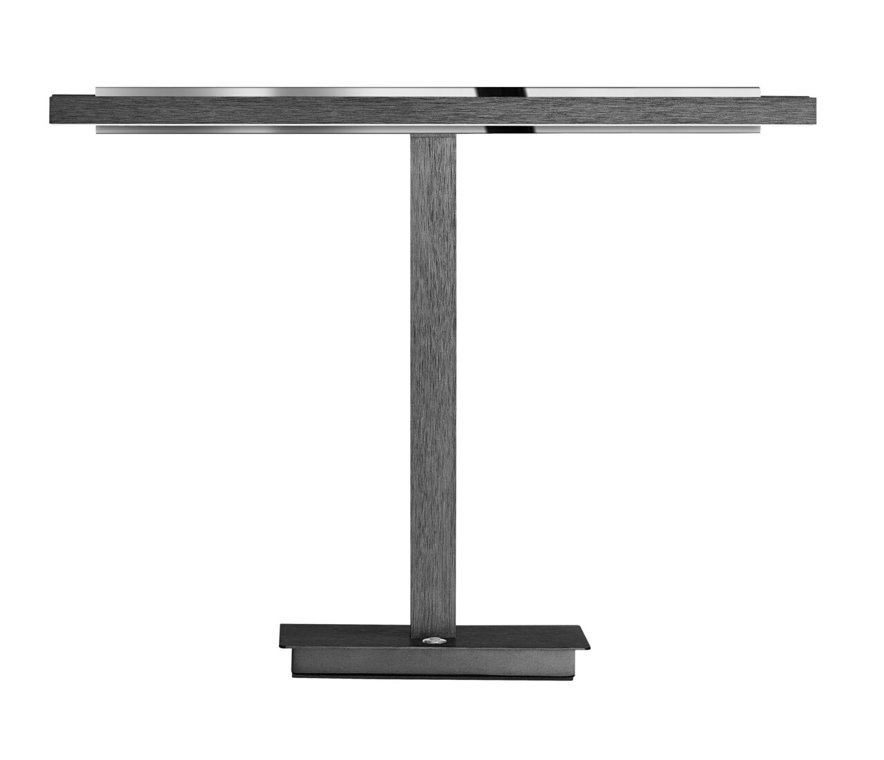 Moderne LED-Tischleuchte BEN in seitlicher Ansicht mit schlankem, rechteckigem Design und dunklem Finish.