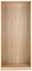 Hom´in Kleiderschrank Korpus UNIT Innenansicht eines Kleiderschranks mit Holzoptik, frontal betrachtet.