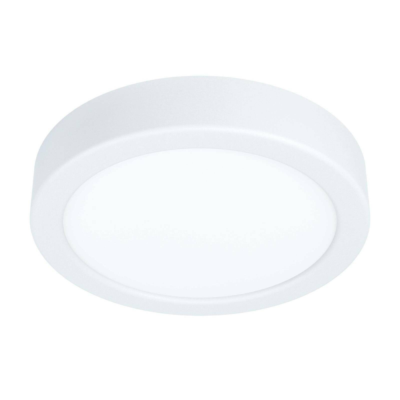 Runde LED-Deckenleuchte Fueva 5 von Eglo in Weiß, seitliche Perspektive