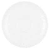 Weiße Kombi-Untertasse mit geriffeltem Rand, Draufsicht