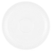 Weiße Kombi-Untertasse mit geriffeltem Rand, Draufsicht