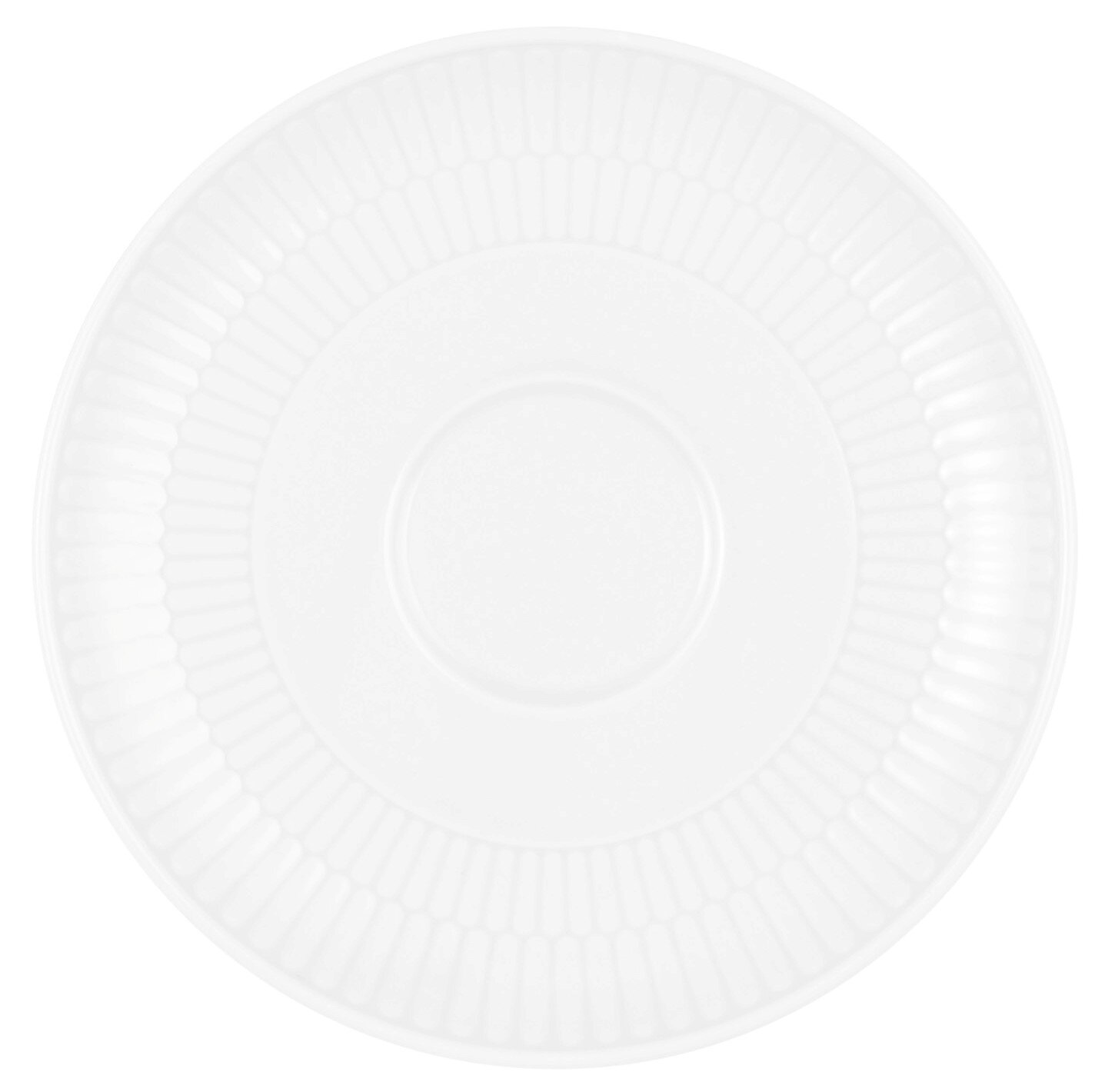 Seltmann Weiden Untertasse AMINA Weiße Kombi-Untertasse mit geriffeltem Rand, Draufsicht
