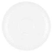 Weiße Kombi-Untertasse mit geriffeltem Rand, Draufsicht