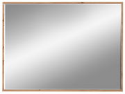 Quadratischer Spiegel mit Holzrahmen, Frontalansicht