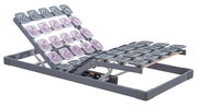 Verstellbarer Systemrahmen 80x200 mit flexiblen Tellerelementen, seitliche Perspektive