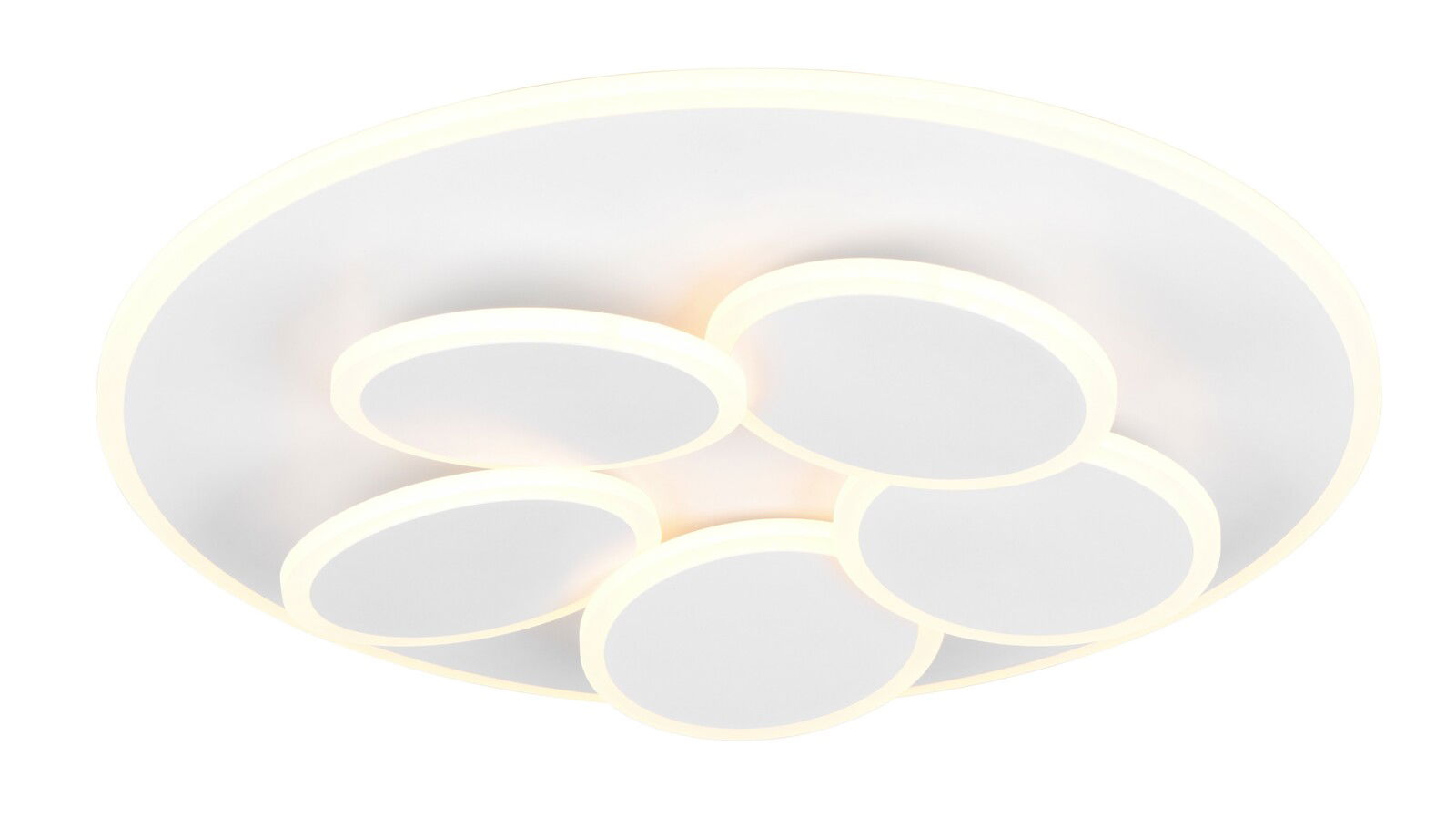 Moderne Deckenleuchte Mandala mit kreisförmigem Design, seitliche Perspektive