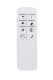 Fernbedienung für LED-Deckenleuchte, Vorderansicht mit verschiedenen Symbolen für Lichtsteuerung