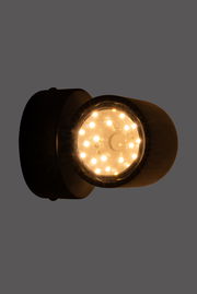 LED-Wandleuchte mit warmem Licht, seitliche Perspektive