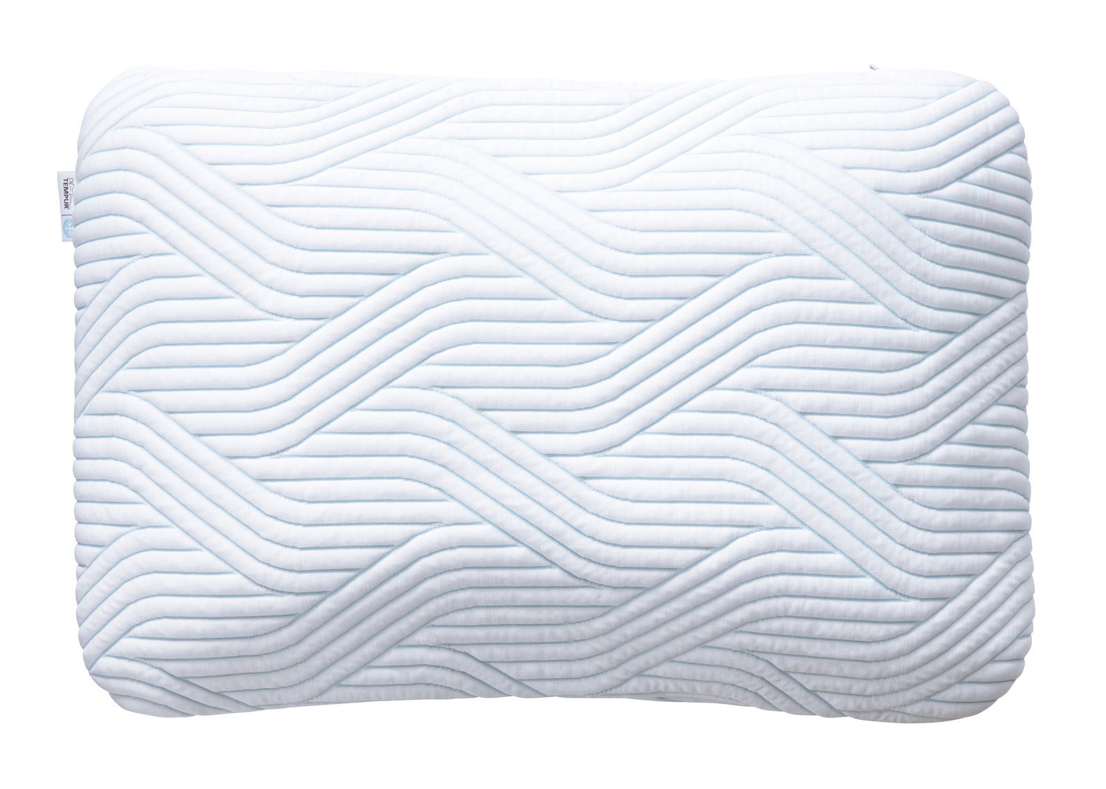 Schlafkissen 63 x 43 cm mit wellenförmigem Muster, Draufsicht