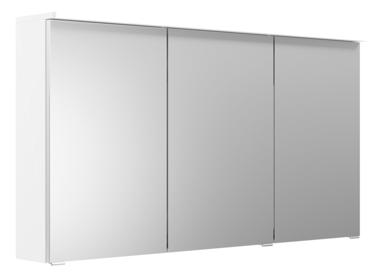 Spiegelschrank mit drei Türen aus der Serie NEXT4YOU von Puris, seitliche Perspektive