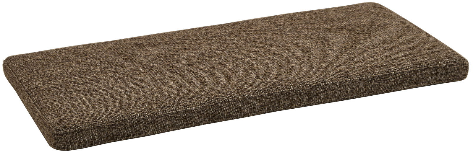 Braunes rechteckiges Sitzkissen in schräger Perspektive