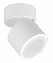 Weißer LED-Einbau- und Aufbauspot TAURUS aus seitlicher Perspektive