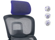 Ergonomischer Drehstuhl mit verstellbarer Kopfstütze, Vorderansicht