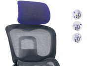 Ergonomischer Drehstuhl mit verstellbarer Kopfstütze, Vorderansicht