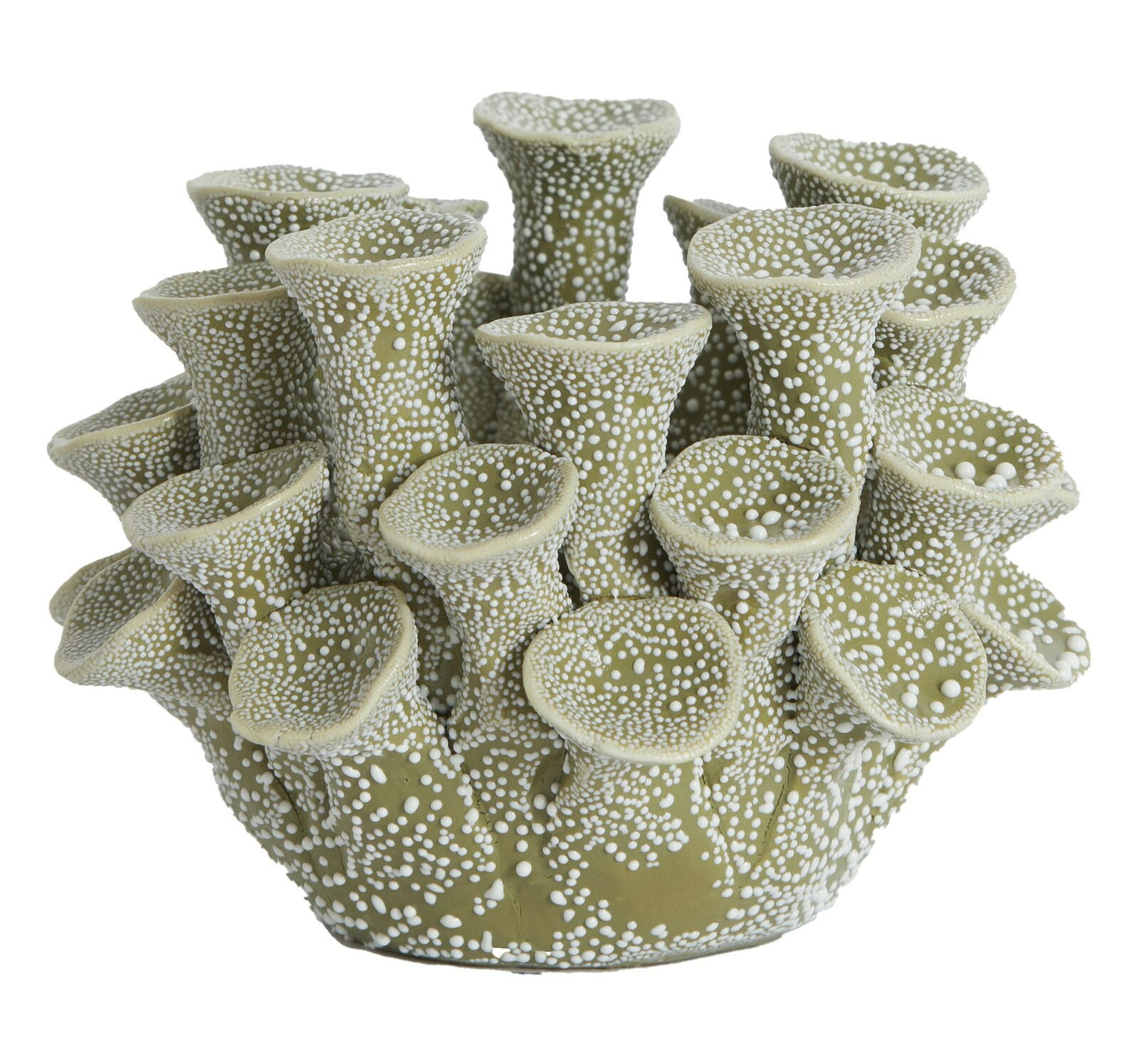 Light&Living Teelicht DELARA Dekoratives Teelicht in Form eines Korallenriffs, aus der Vorderansicht fotografiert.