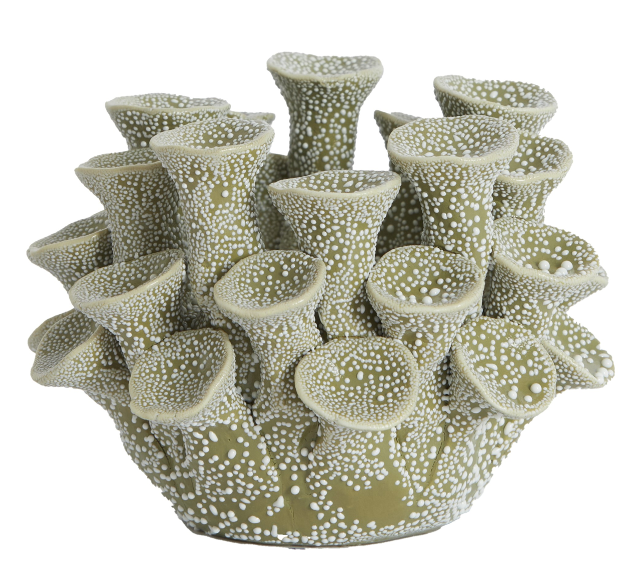 Light&Living Teelicht DELARA Dekoratives Teelicht in Form eines Korallenriffs, aus der Vorderansicht fotografiert.