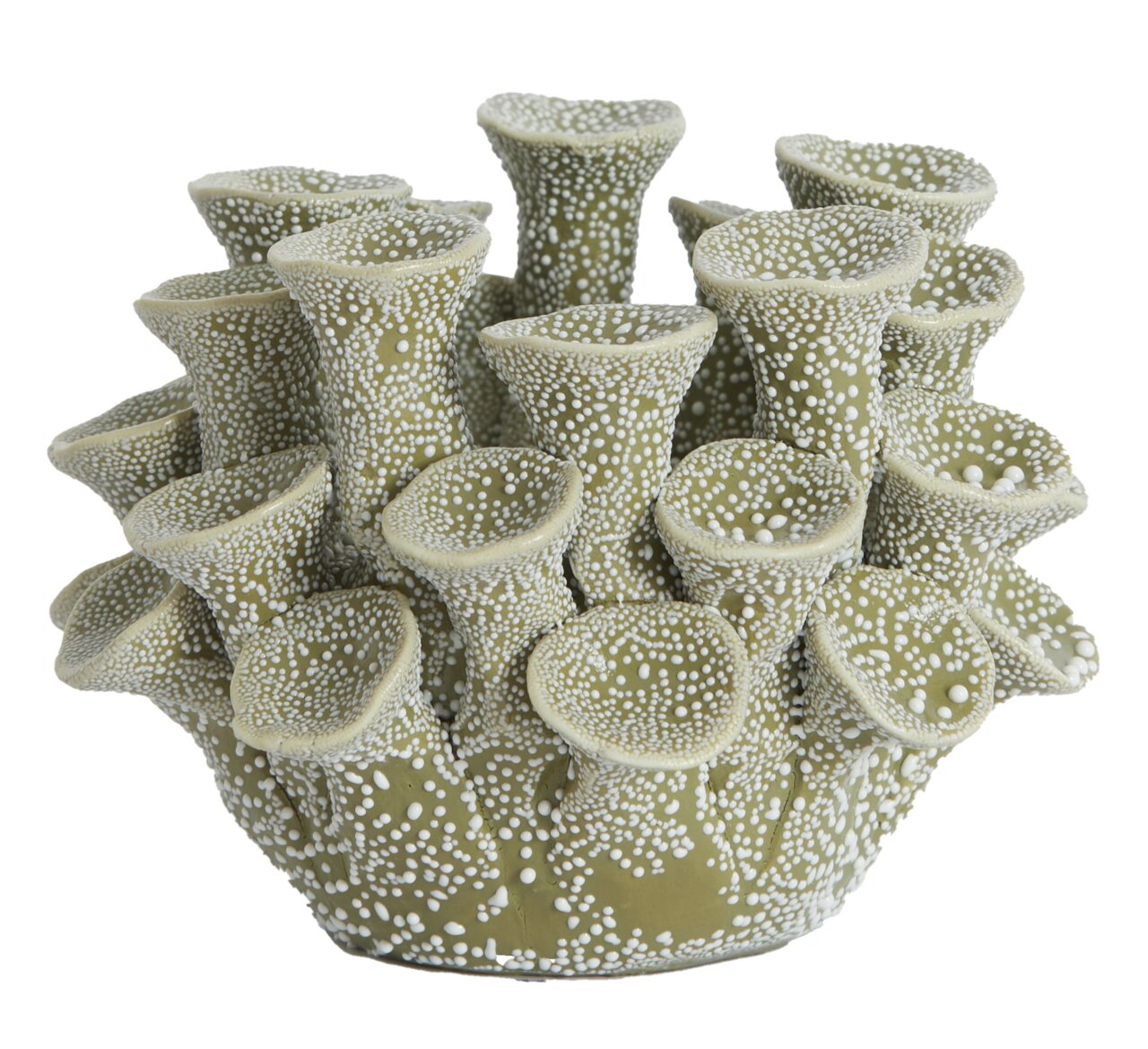 Light&Living Teelicht DELARA Dekoratives Teelicht in Form eines Korallenriffs, aus der Vorderansicht fotografiert.