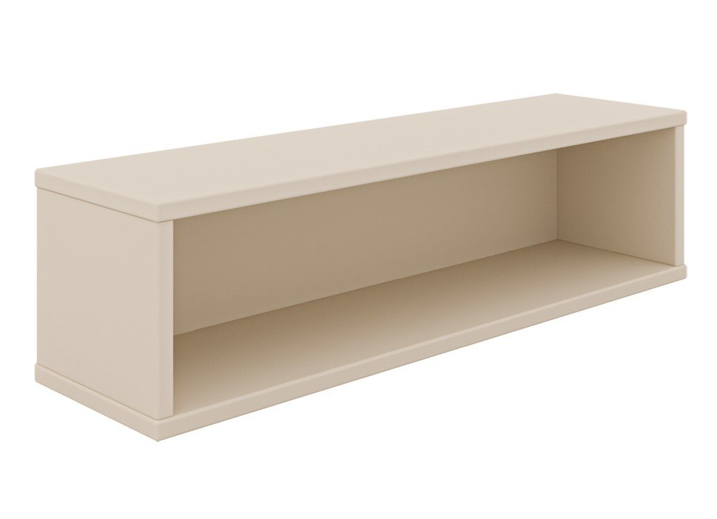 Paidi Wandbox rechteckig lang EEFJE Rechteckige, beige Wandbox mit offenem Fach, seitliche Perspektive