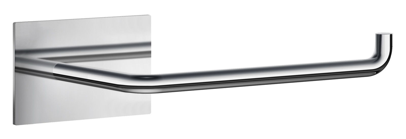 Moderner Toilettenpapierhalter aus Edelstahl, seitliche Perspektive