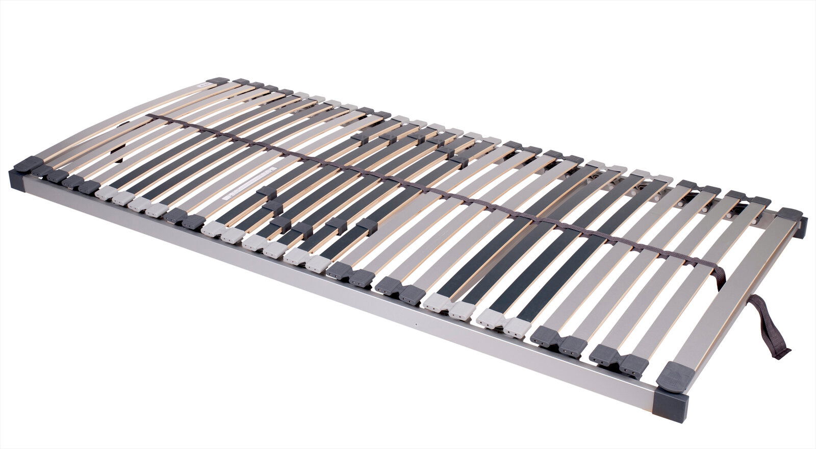 Max Berger Lattenrost BASIC Lattenrost 90 x 200 cm in schräger Perspektive, mit verstellbaren Leisten und stabiler Rahmenkonstruktion.