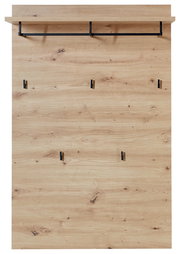 Garderoben-Set aus Holz mit mehreren Haken und einer Ablage, frontale Ansicht