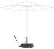 Rollsockel Easy Move Switch mit Schirmhalterung, seitliche Perspektive