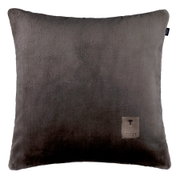 Grijze kussenhoes 50 x 50 cm met Joop-logo, vooraanzicht