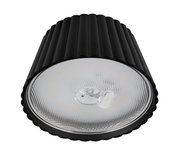 Schwarze, zylindrische Akku-Stehleuchte SUAREZ, Ansicht von oben