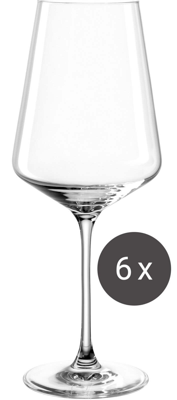 Witwijnglas van 560 ml uit een set van 6, zijaanzicht