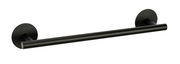 Schwarze Badetuchstange Uno, 40 cm, seitliche Perspektive