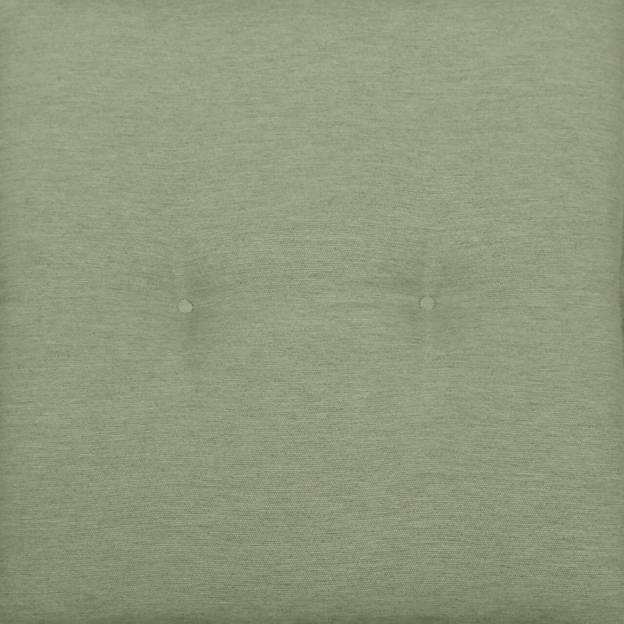 Grüne Sesselauflage mit zwei Knöpfen, Draufsicht