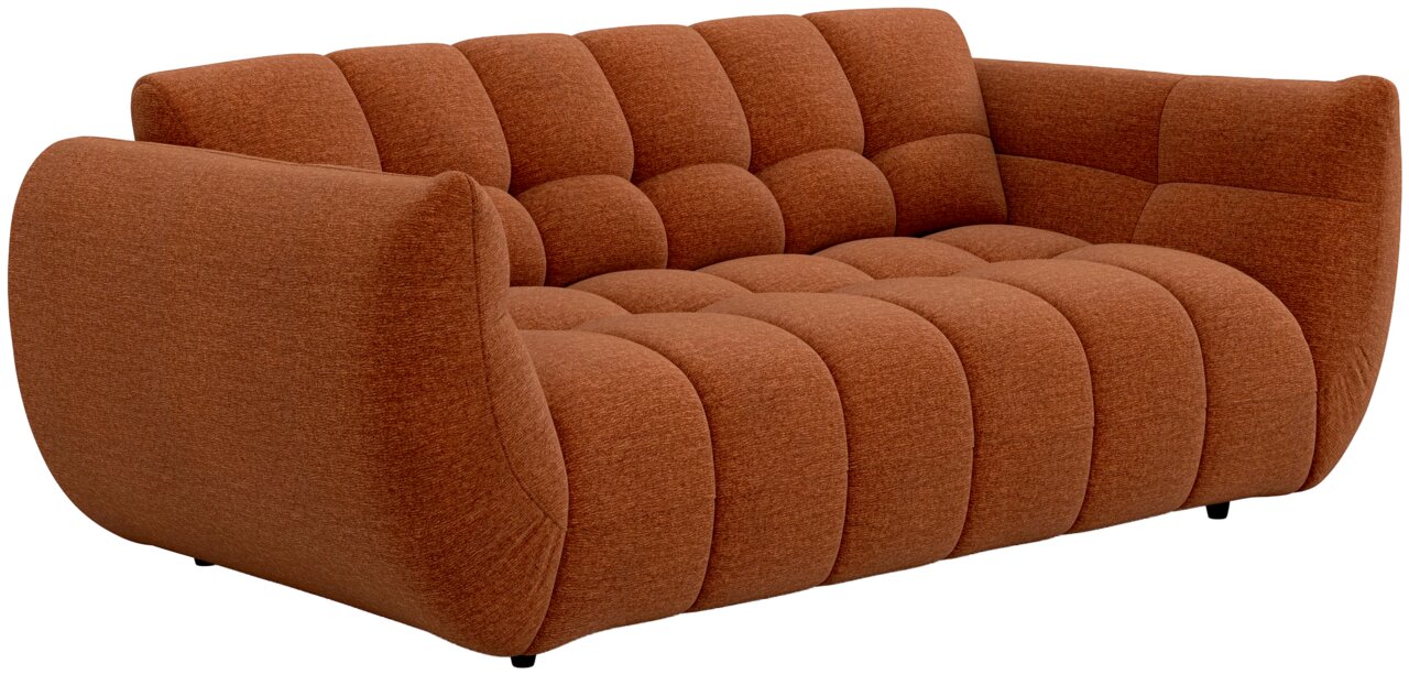Lounge Handmade Grote bank PANDA Grote, moderne bank in een warme bruine tint, zijaanzicht